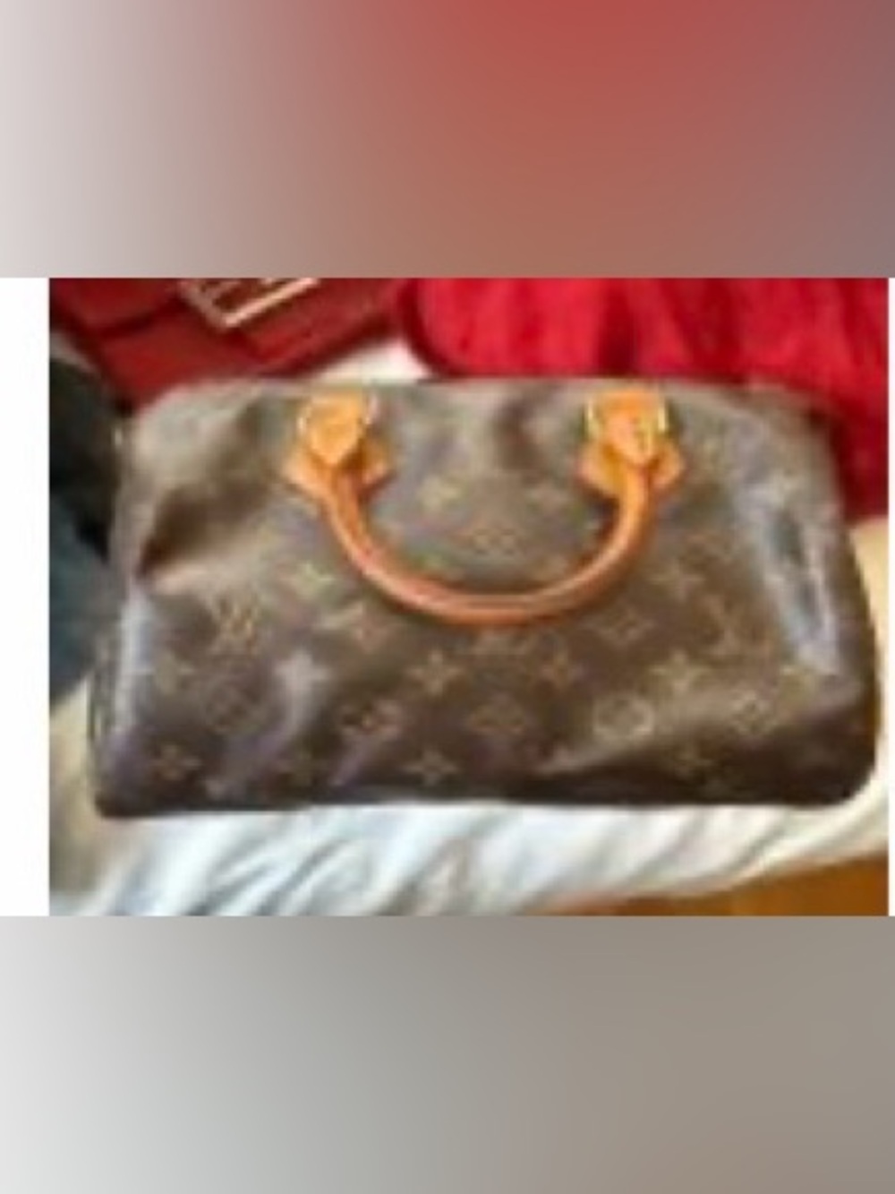 Authentic Louis Vuitton Brown leather Monogram Satchel